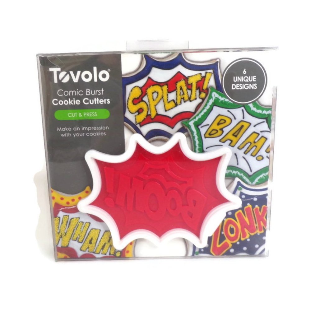 Tovolo Comic Burst Cookie Cutter Cut and Press BNHG0844  2/22